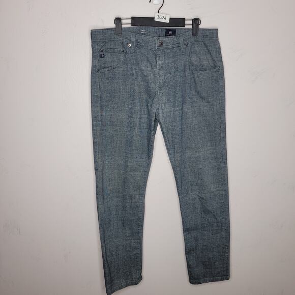 AG Tellis Modern Slim Pants Blue 36x34 Adriano Goldschmied Mens Stretch Soft - Picture 1 of 10